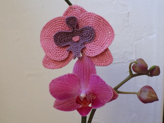 Tutoriel Broche Pince à Cheveux Orchidée Rose Crochetée