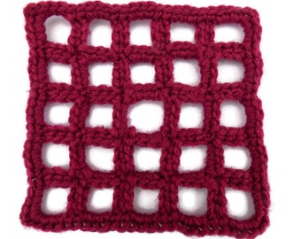 TUTORIEL CROCHET: Carré Granny Grillage au Crochet pour création de couvertures et vêtements