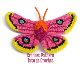 Tutoriel de Crochet: Papillon au crochet pour la déco ou création de bijoux