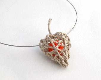 TUTORIEL DE CROCHET Collier Plante de Physalis Squeletté Crocheté pour la Déco ou Création de Bijoux