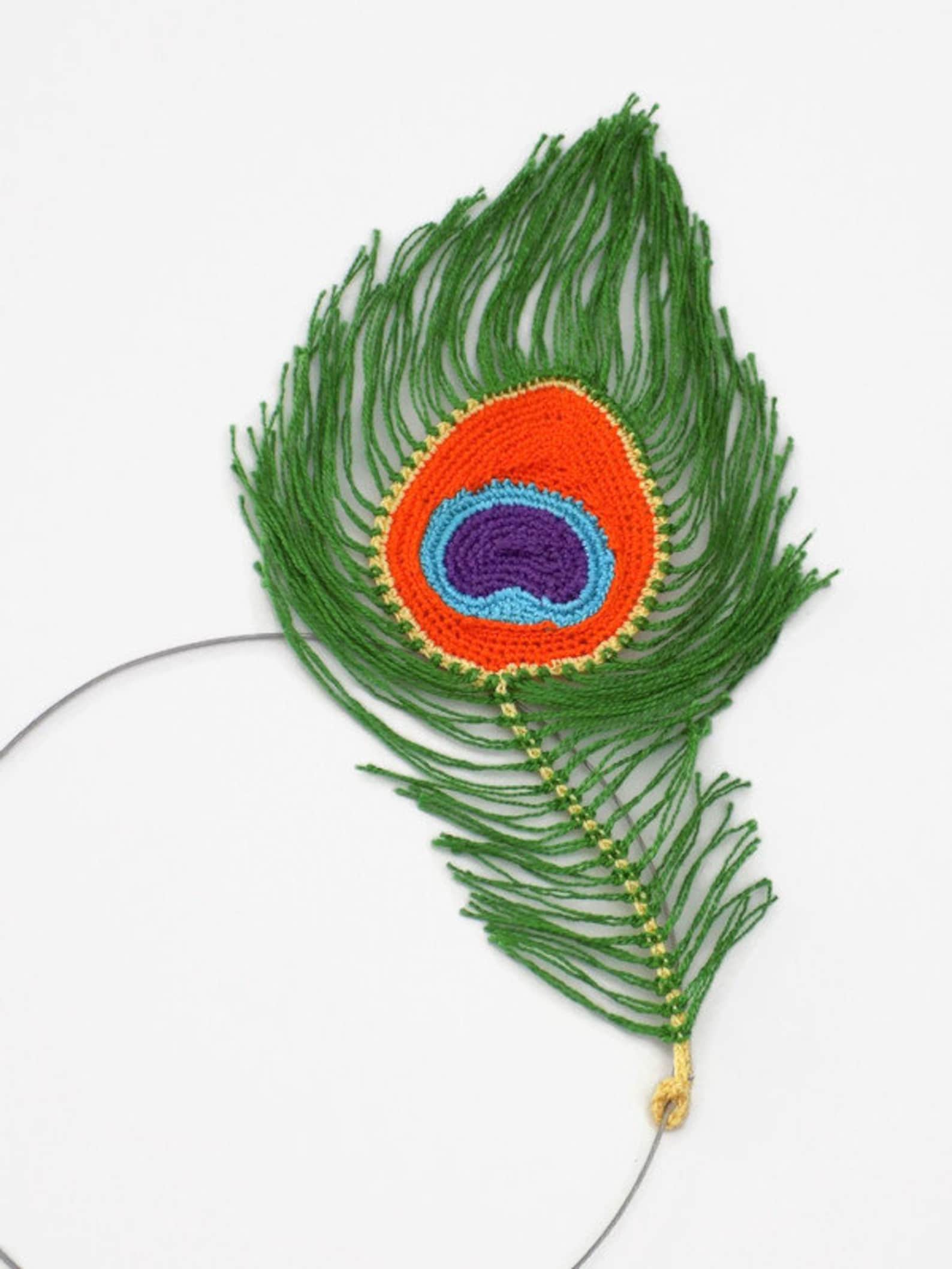 CROCHET PATTERN Crochet Peacock Feather Necklace for Women Etsy