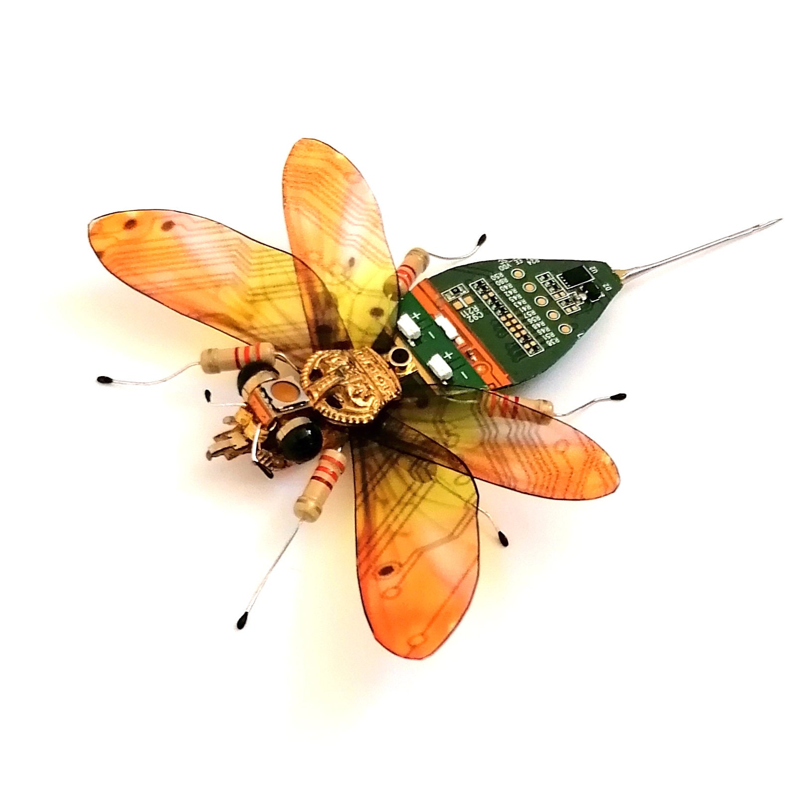 The Singer Stinger Queen Bee, Fantasy Circuit Board Insect by Julie ...