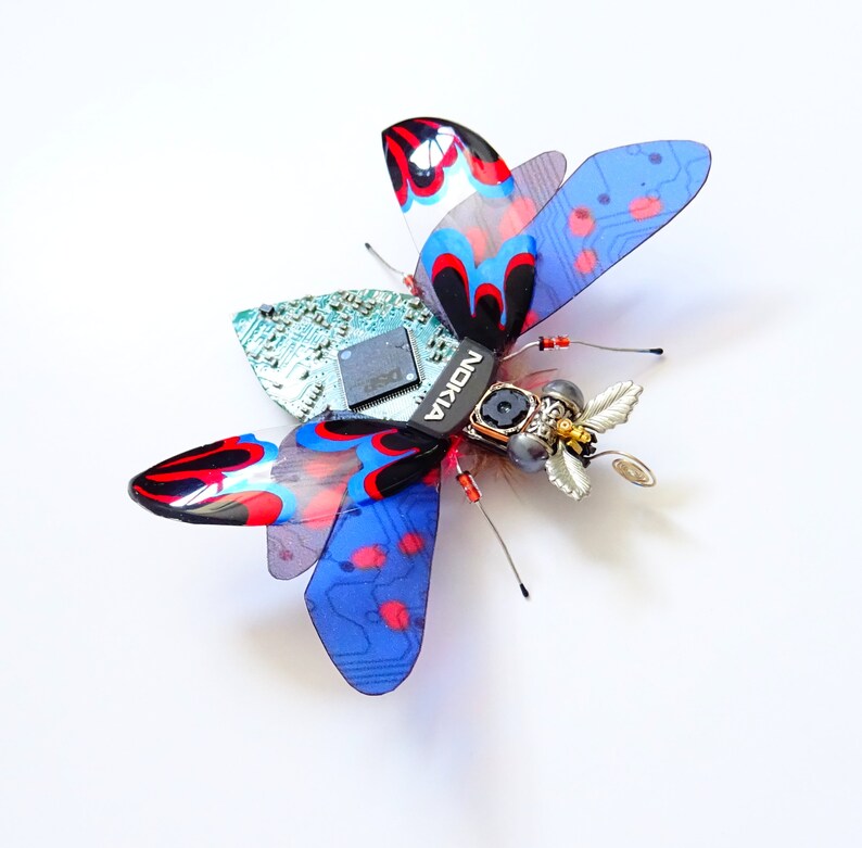 The Nokia Beetle, Fantasy Circuit Board Insect by Julie Alice Chappell image 6