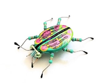 The Colourful Little Beetle, Fantasy Insect by Julie Alice Chappell