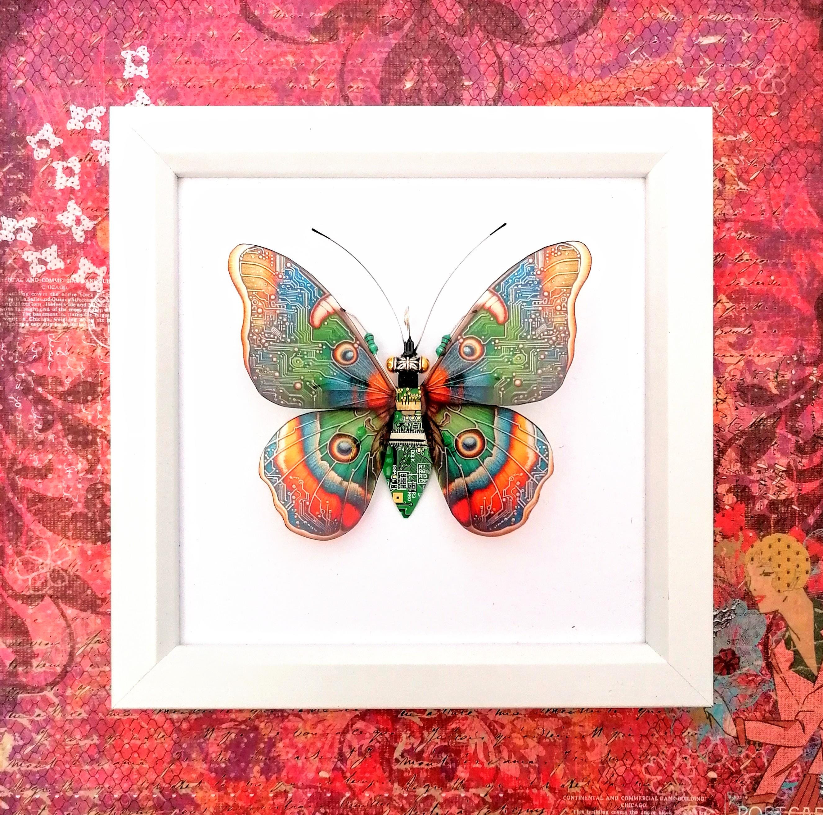 The Beautiful Cyber Butterfly, Fantasy Circuit Board Insect