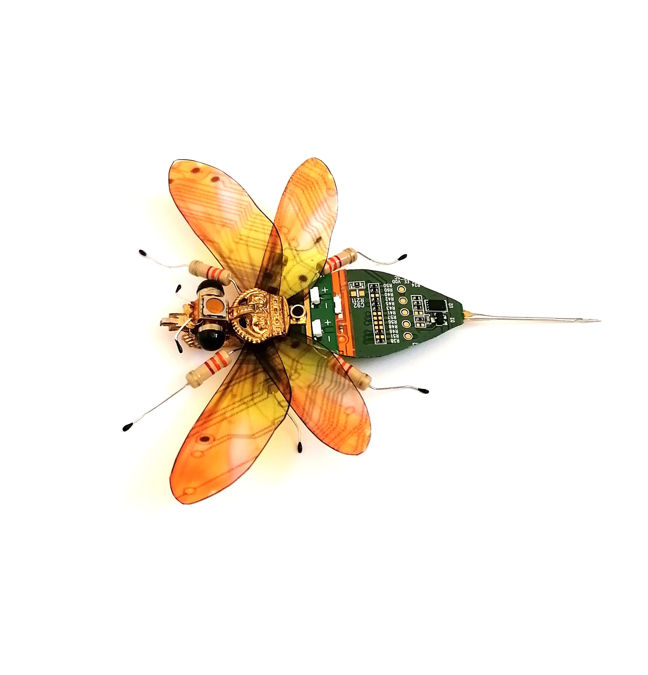 The Singer Stinger Queen Bee, Fantasy Circuit Board Insect by Julie ...