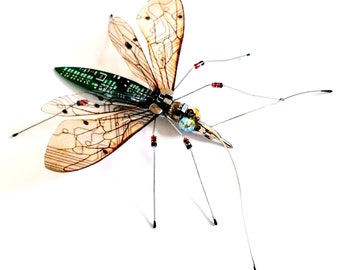 Mozzy, Circuit Board Insect by Julie Alice Chappel