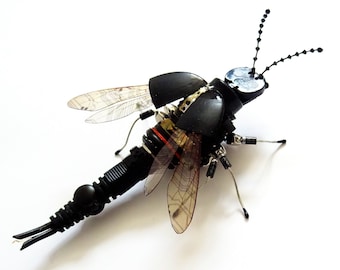 The Devil's Coach Horse Beetle, Electronic Component Insect by Julie Alice Chappell