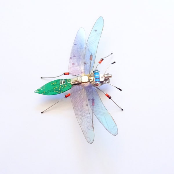 The Tiny Blue Dragonfly, Mini Bug by Julie Alice Chappell