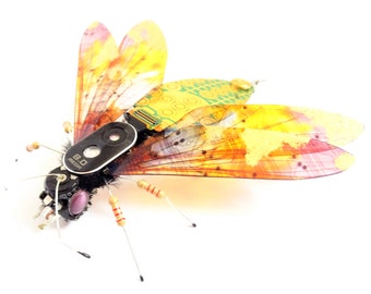 The Giant Wasp, Circuit Board Insect by Julie Alice Chappell