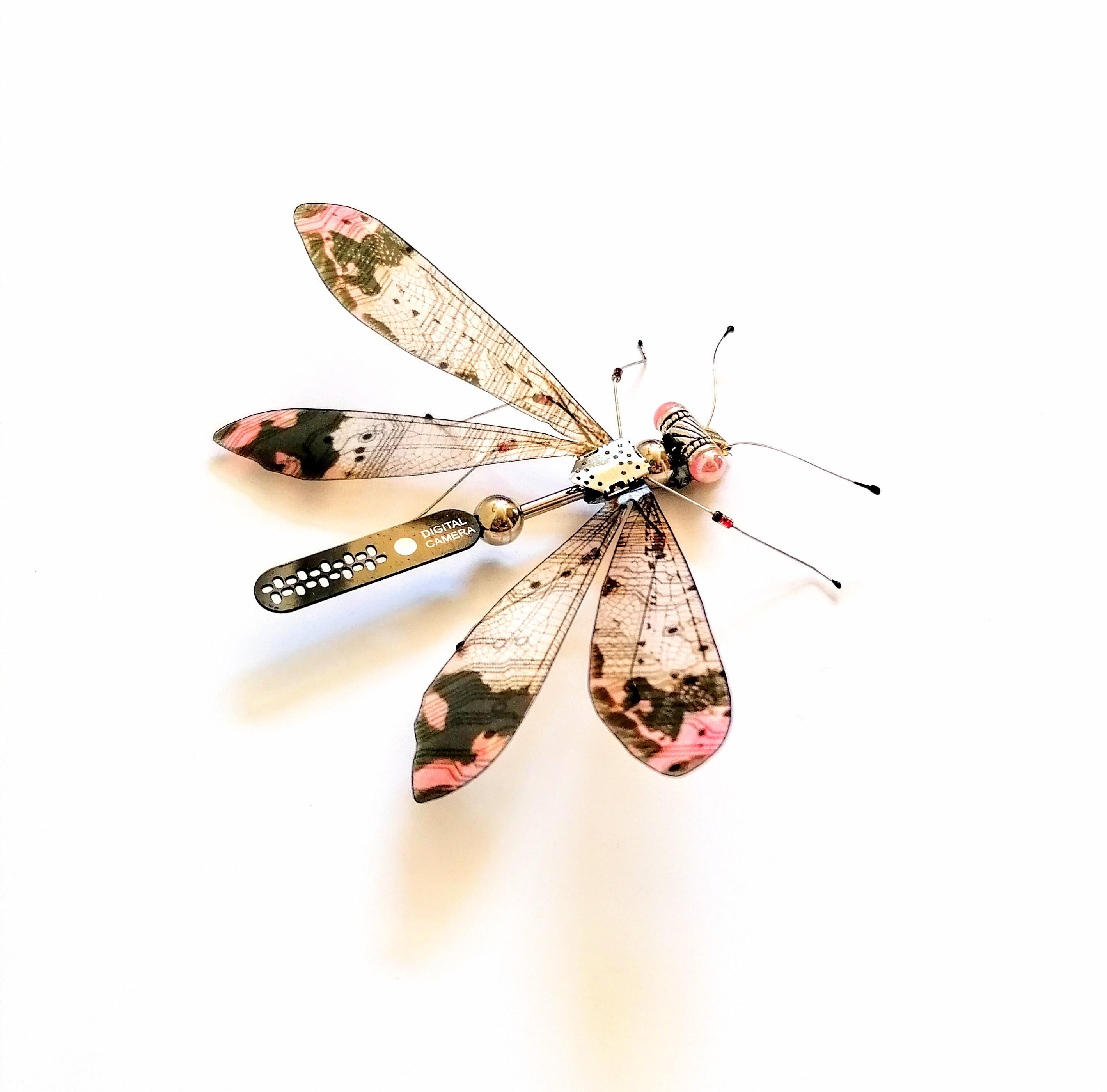 The Pink Winged Ant Lion Lacewing, Circuit Board Insect by Julie Alice ...