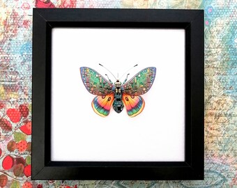 The Beautiful Cyber Butterfly, Fantasy Circuit Board Insect