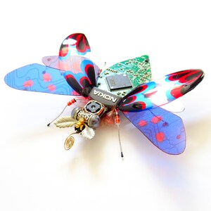 The Nokia Beetle, Fantasy Circuit Board Insect by Julie Alice Chappell image 4