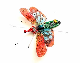The Lantern Fly, Circuit Board Insect by Julie Alice Chappell