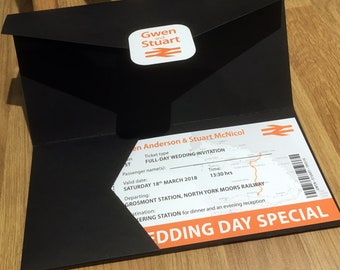 Train Ticket Invitations