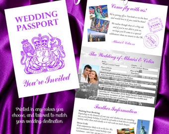 Wedding Passport & Boarding Pass RSVP