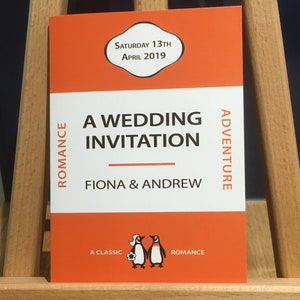 Penguin Book Wedding Invitations image 1