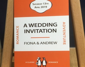 Penguin Book Wedding Invitations