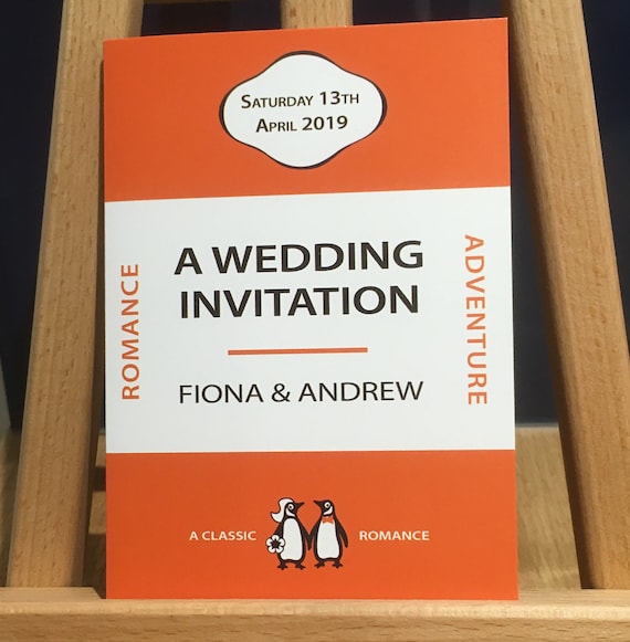 Penguin Book Wedding Invitations | Etsy