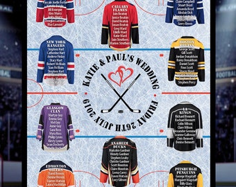 Ice Hockey Wedding Seating Plan