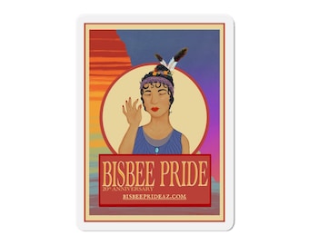 Bisbee Pride, art officiel 2024 Aimants découpés