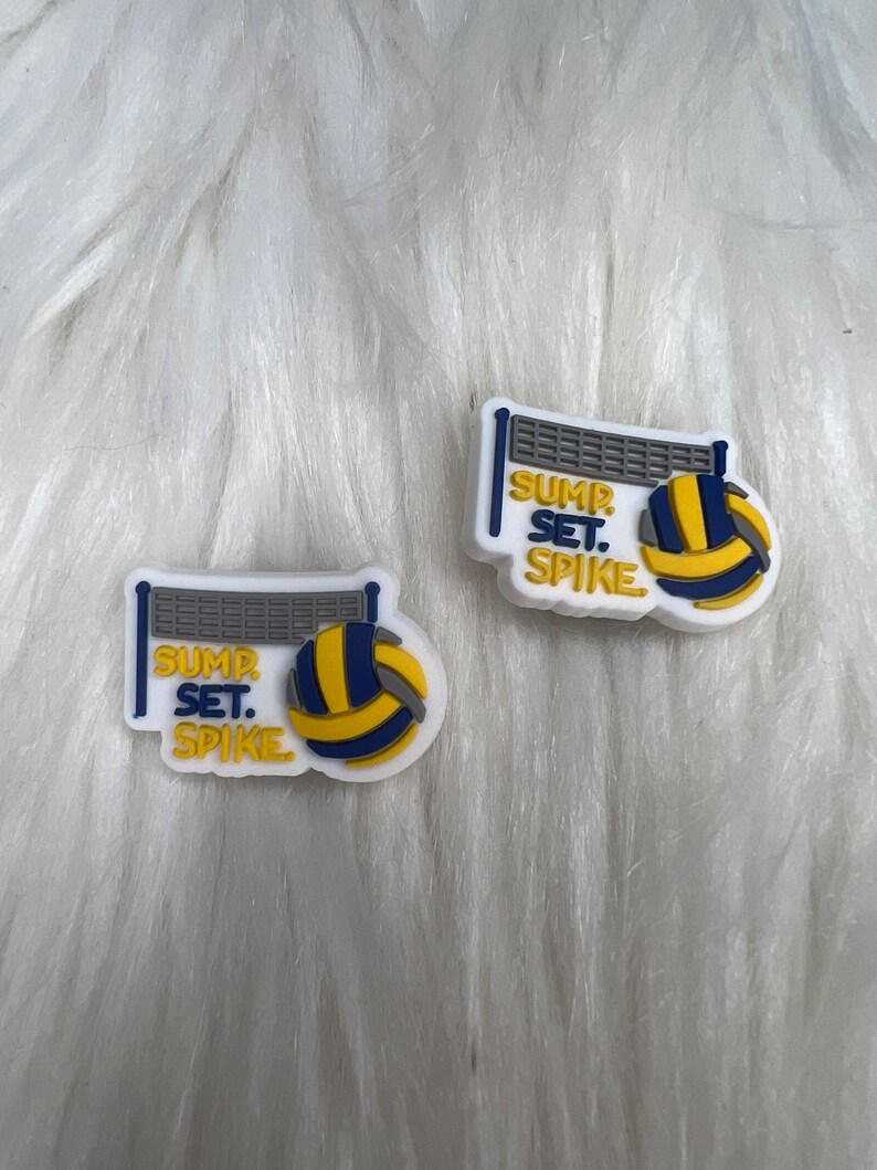 Volleyball Croc Charms Etsy