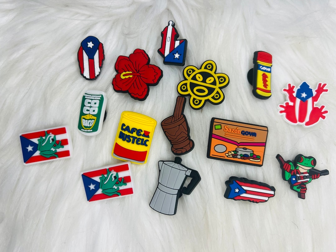 Bracelet Charms Puerto Rican Flag Croc Jibbitz COUNTRY FLAG USA