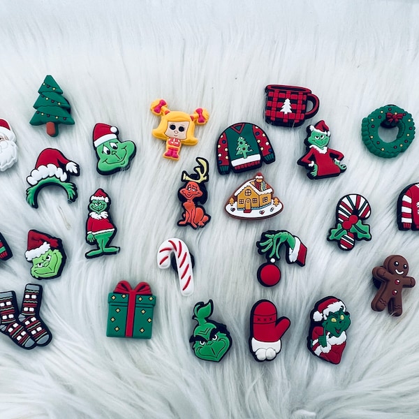 Charms navideños de cocodrilo