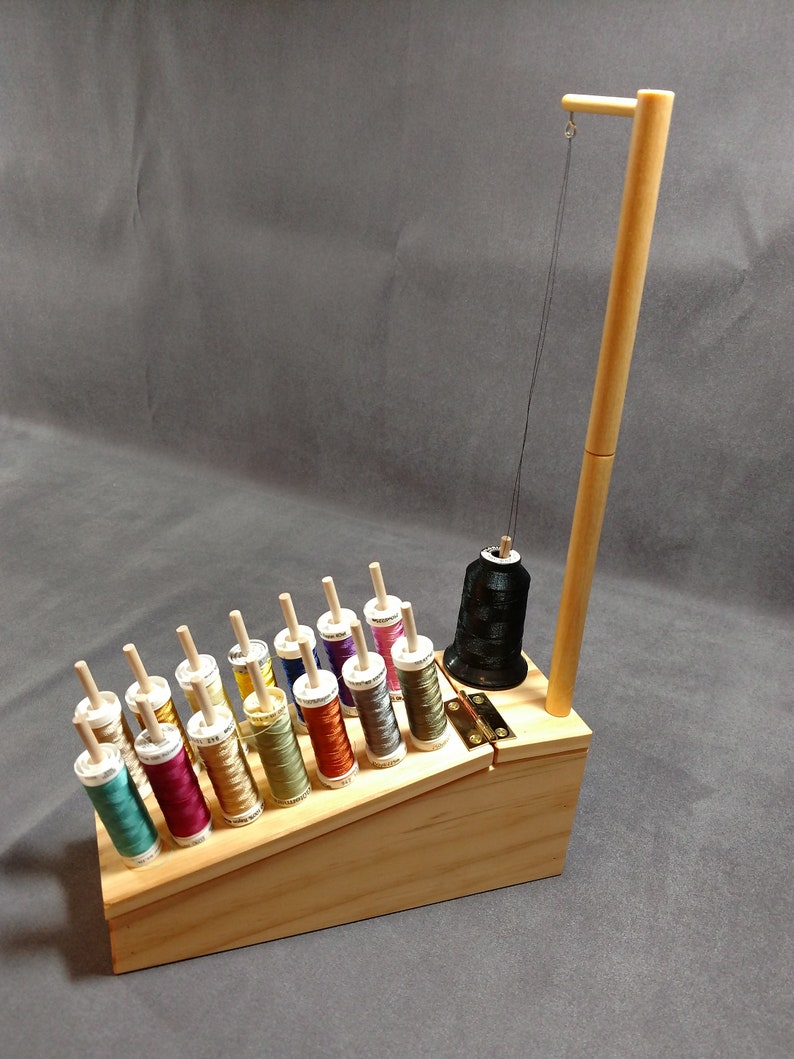 Thread Stand with Storage 15 Dowel Etsy
