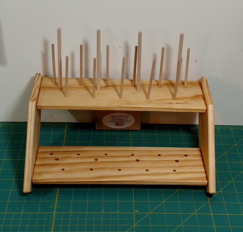 Thread Rack 30 Dowel 2 Shelf Etsy