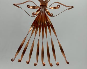 LARGE Curly COPPER ANGEL