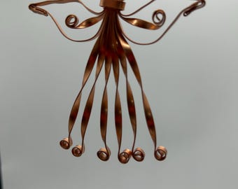 Small Curly COPPER ANGEL