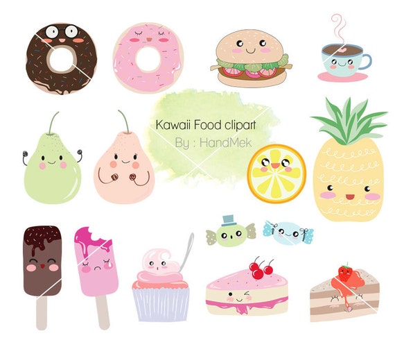 Kawaii Food Set Clipart Cute PNG File 300 Dpi Kawaii Food Set Clipart Cute PNG File 300 Dpi