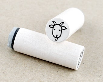 S600 16mm Goat Rubber Stamp 20mm Mini Stamps Planner Stamp Cute Goat Stamp Farm Animals Stamp
