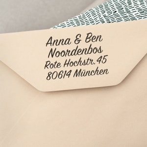 Textstempel mit Adresse in unterschiedlichen Größen Design 2