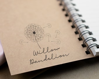 Large Name Stamp Dandelion Willow x First Name And Surname