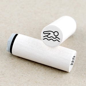 Mini Rubber Stamp Swimming