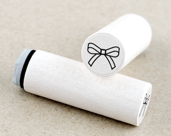 Mini Rubber Stamp Gift Ribbon Bow