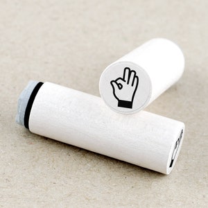 Mini Rubber Stamp Okay