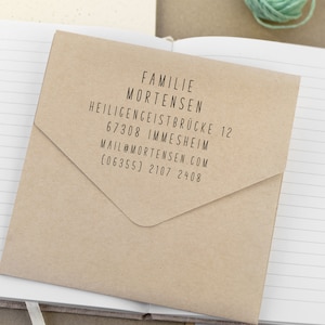 Tekststempel met adres in verschillende maten design 45