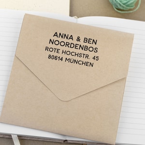 Textstempel mit Adresse in unterschiedlichen Größen Design 11