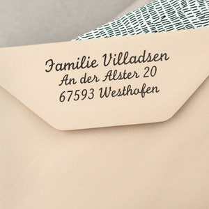 Textstempel mit Adresse in unterschiedlichen Größen Design 9