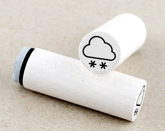 Mini Rubber Stamp Snow Cloud