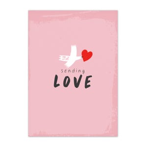 Cartolina DIN A6 Inviare amore