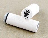 Mini Rubber Stamp Aloe Vera Plant 11 mm