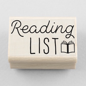 Rubber Stamp Reading List 40 x 25 mm