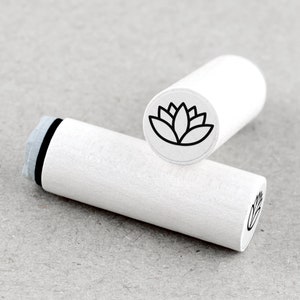 Mini Rubber Stamp Lotus Flower