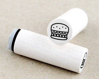 Mini Rubber Stamp Burger