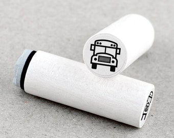 Mini Rubber Stamp School Bus