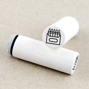 Mini Rubber Stamp Crayons